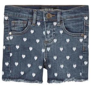 Guess All Over Heart Embroidered Frayed Denim 4